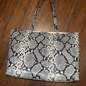 H&M Monochrome Snake Print Tote